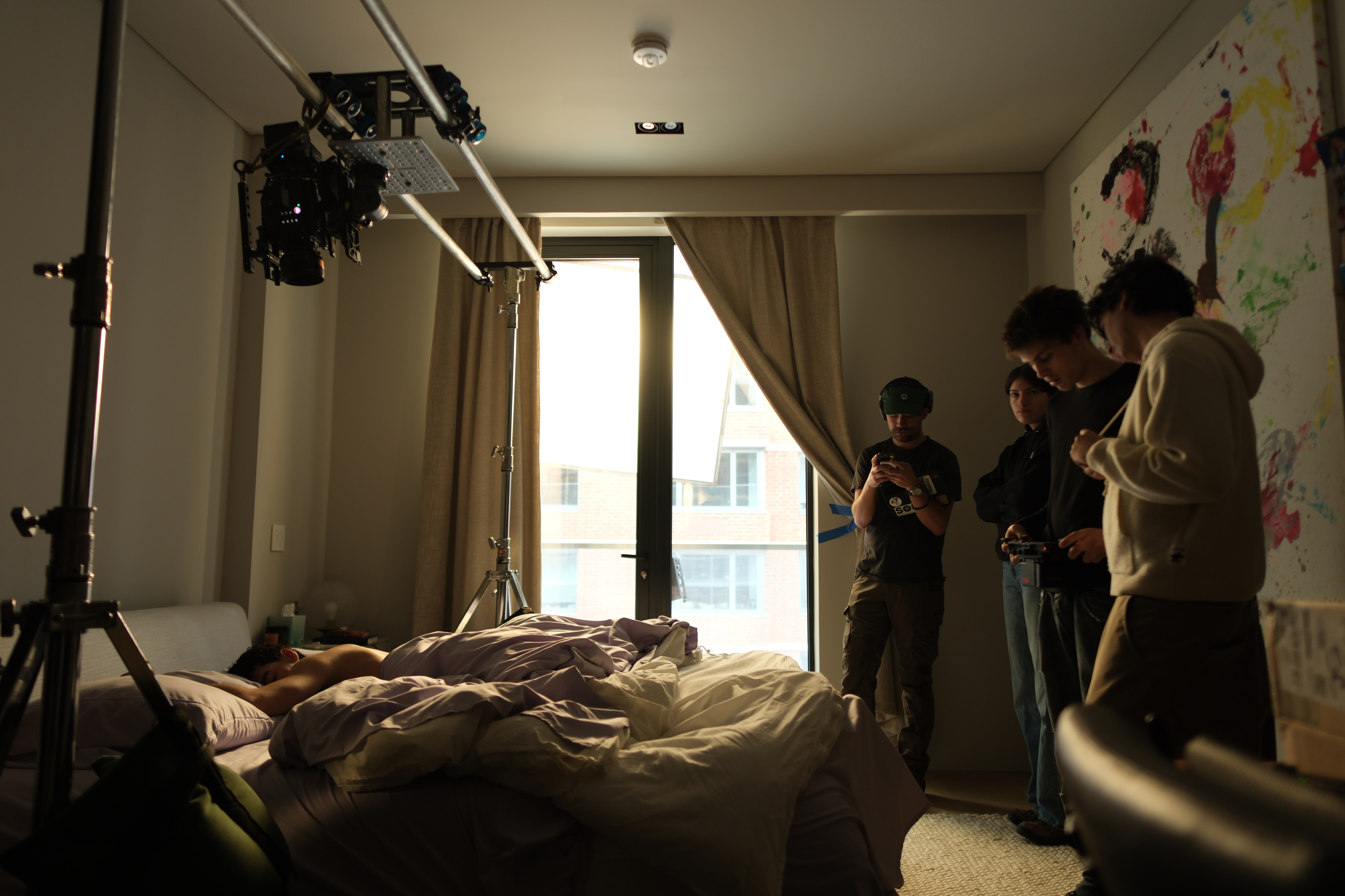 BTS — Ian Novoselac on set